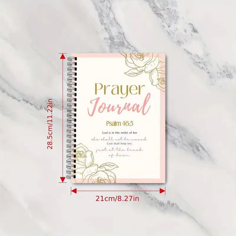 105-Page Prayer Journal with Bible Study & Gratitude Tracker Notebook Daily Planner Spiritual Growth Journal Guided Goal Planner