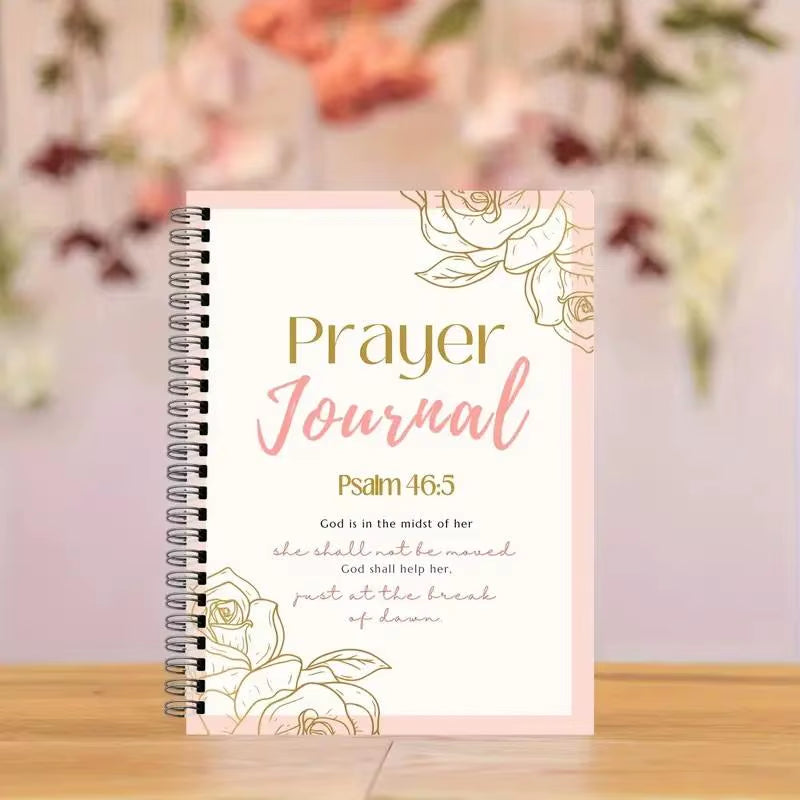 105-Page Prayer Journal with Bible Study & Gratitude Tracker Notebook Daily Planner Spiritual Growth Journal Guided Goal Planner