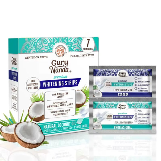 Coconut Oil White Strips Coconut Oil White Strips Clean Teeth Remove Stains Oral Hygiene Care Professional Effects White Teeth