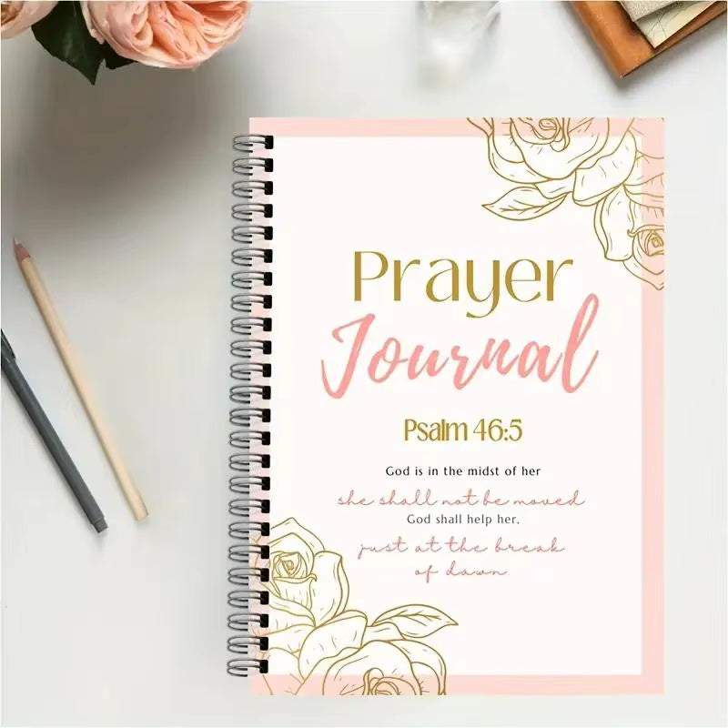 105-Page Prayer Journal with Bible Study & Gratitude Tracker Notebook Daily Planner Spiritual Growth Journal Guided Goal Planner